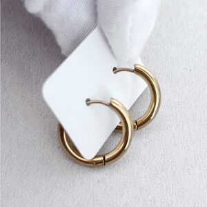 Stitch Fix Gold-Tone 1/2 Inch Classic Huggie Hoop Earrings Minimalist Luxe